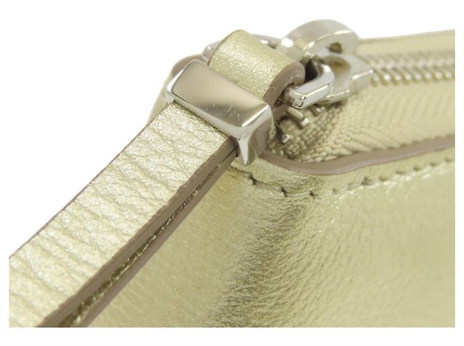 Cartera larga de cuero dorado Jimmy Choo - vista 8