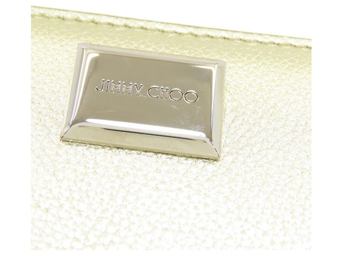 Cartera larga de cuero dorado Jimmy Choo - vista 9