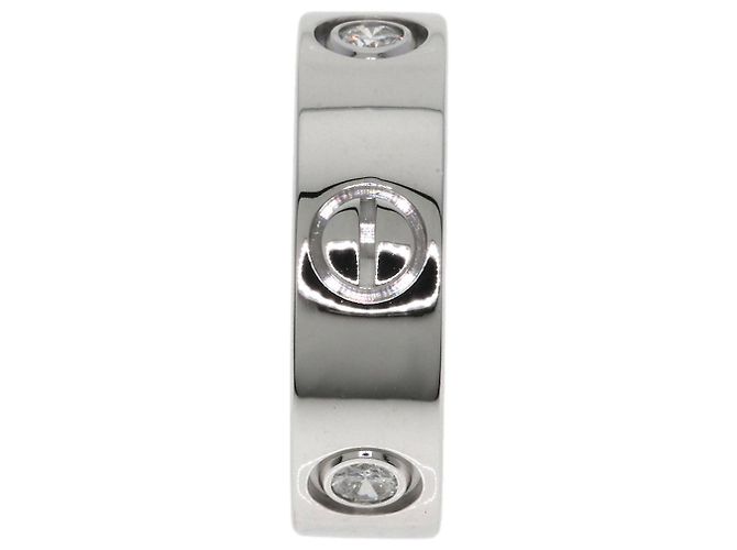 Anello Cartier Love in oro bianco con diamanti - vista 3