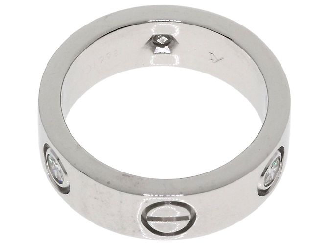 Anello Cartier Love in oro bianco con diamanti - vista 4