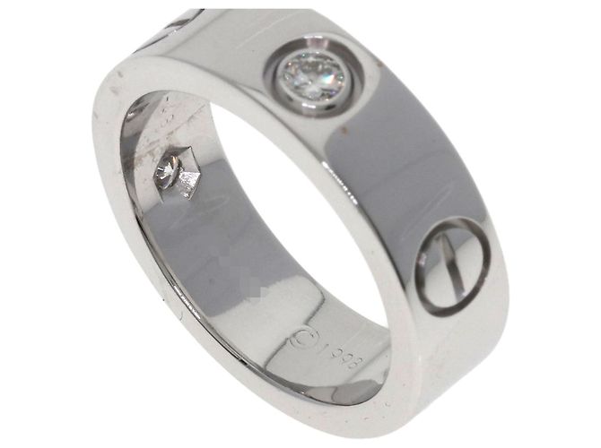 Anello Cartier Love in oro bianco con diamanti - vista 6