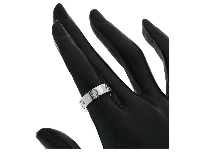 Anello Cartier Love in oro bianco con diamanti - vista 7