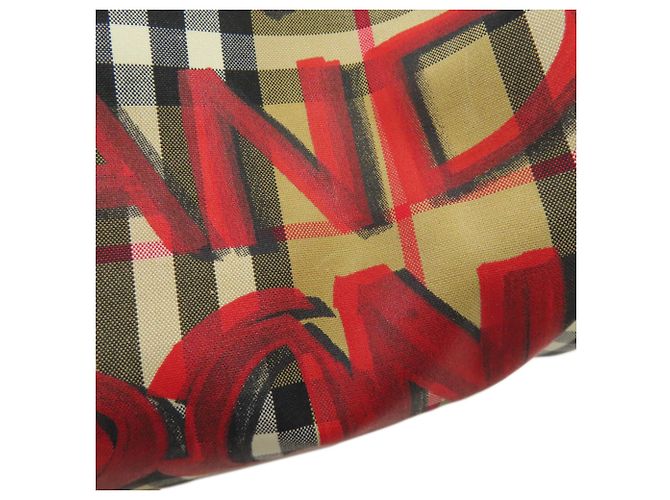 Borsa a Spalla Burberry Nova Check Graffiti Print Marrone - vista 10