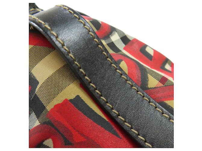 Borsa a Spalla Burberry Nova Check Graffiti Print Marrone - vista 14