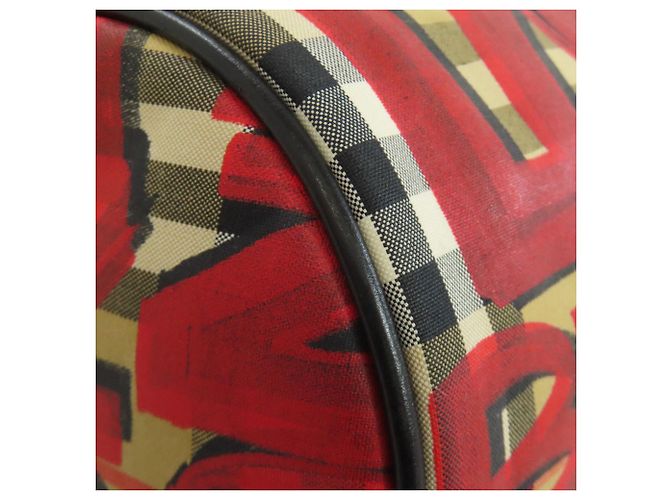 Borsa a Spalla Burberry Nova Check Graffiti Print Marrone - vista 19