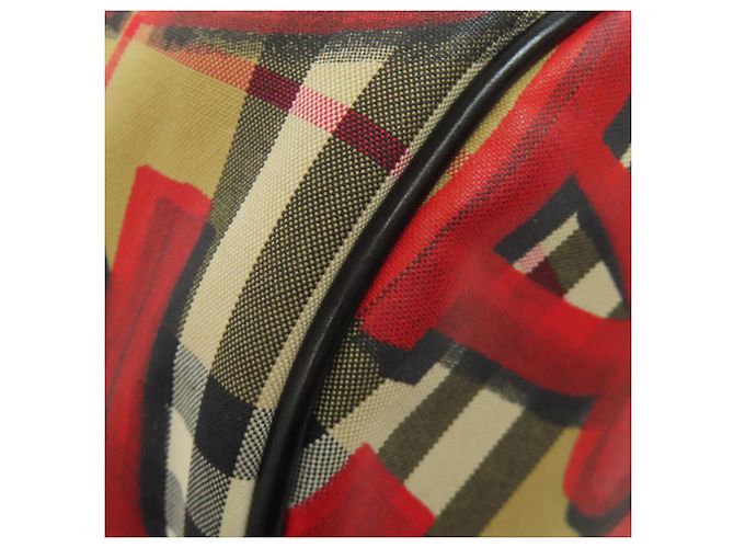 Borsa a Spalla Burberry Nova Check Graffiti Print Marrone - vista 20