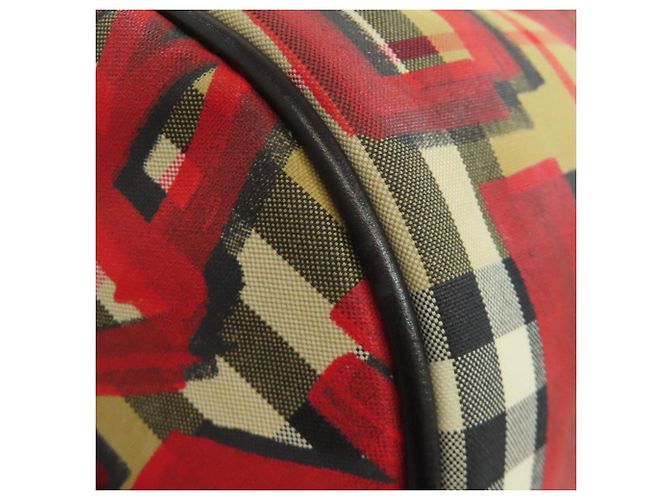 Borsa a Spalla Burberry Nova Check Graffiti Print Marrone - vista 21
