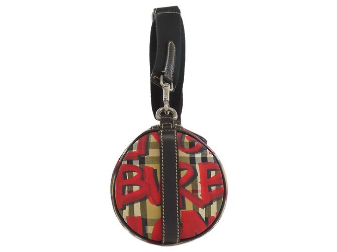 Borsa a Spalla Burberry Nova Check Graffiti Print Marrone - vista 3