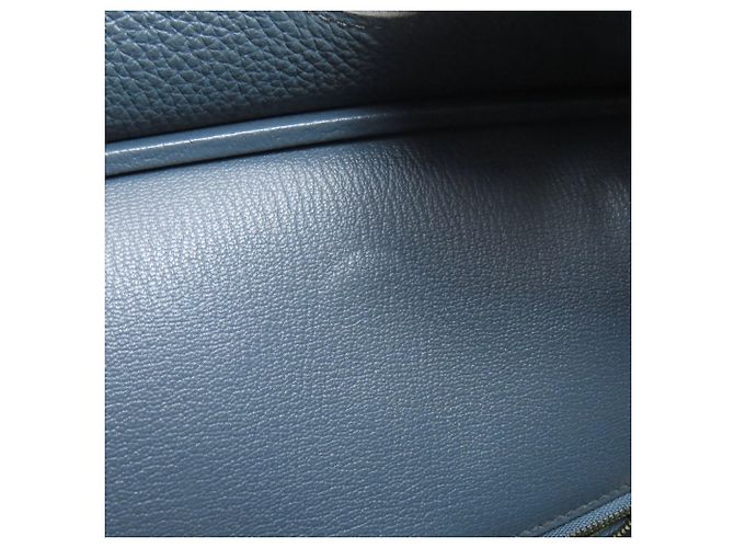 Borsa Hermès Birkin 40 in pelle Togo blu - vista 11