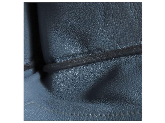 Borsa Hermès Birkin 40 in pelle Togo blu - vista 12