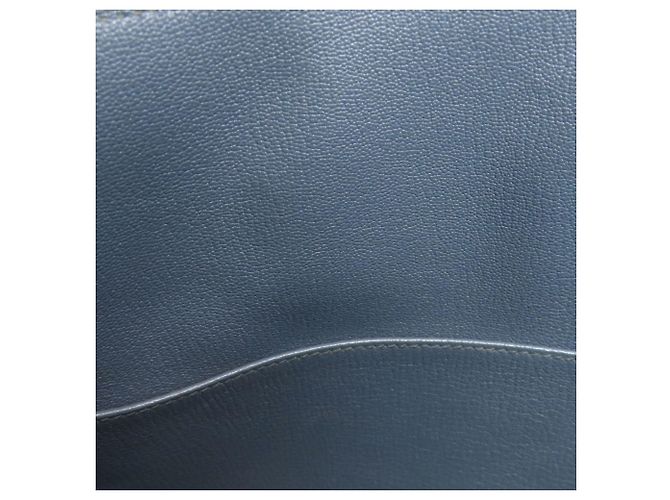Borsa Hermès Birkin 40 in pelle Togo blu - vista 13