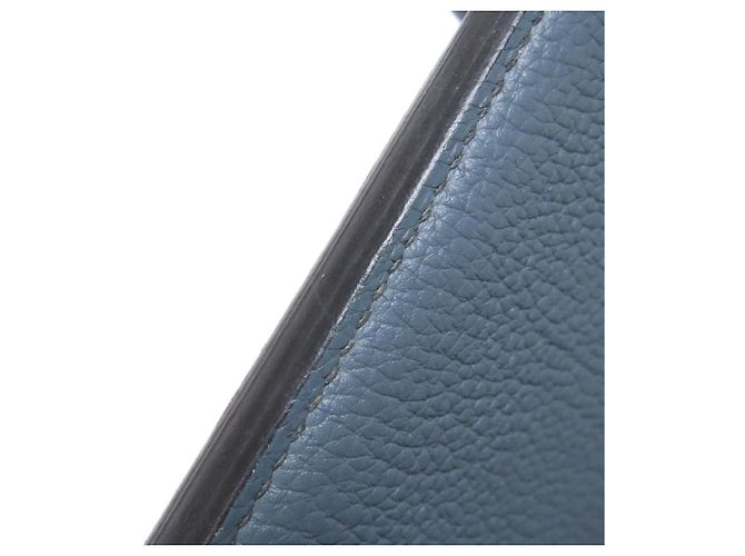 Borsa Hermès Birkin 40 in pelle Togo blu - vista 15