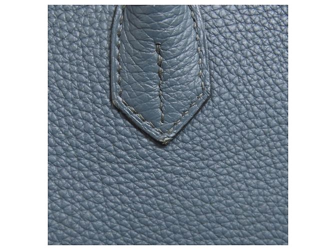 Borsa Hermès Birkin 40 in pelle Togo blu - vista 16