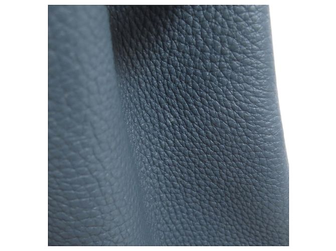 Borsa Hermès Birkin 40 in pelle Togo blu - vista 17