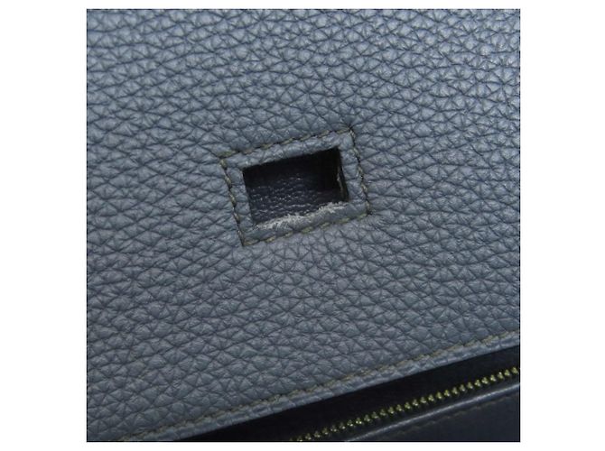 Borsa Hermès Birkin 40 in pelle Togo blu - vista 19