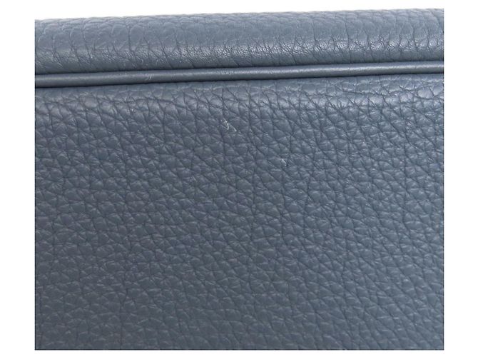 Borsa Hermès Birkin 40 in pelle Togo blu - vista 21