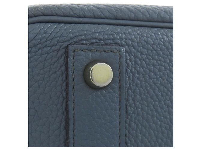 Borsa Hermès Birkin 40 in pelle Togo blu - vista 23