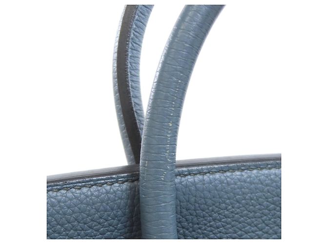 Borsa Hermès Birkin 40 in pelle Togo blu - vista 25