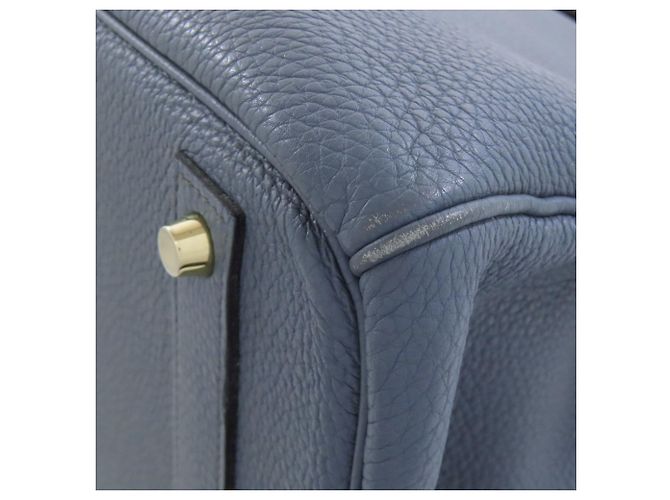 Borsa Hermès Birkin 40 in pelle Togo blu - vista 28