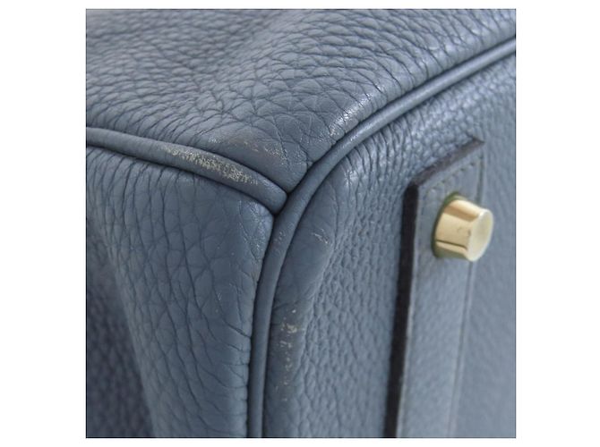Borsa Hermès Birkin 40 in pelle Togo blu - vista 29