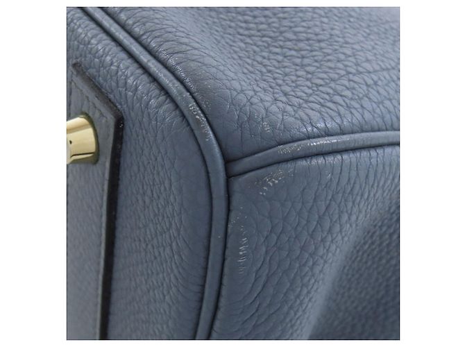 Borsa Hermès Birkin 40 in pelle Togo blu - vista 30
