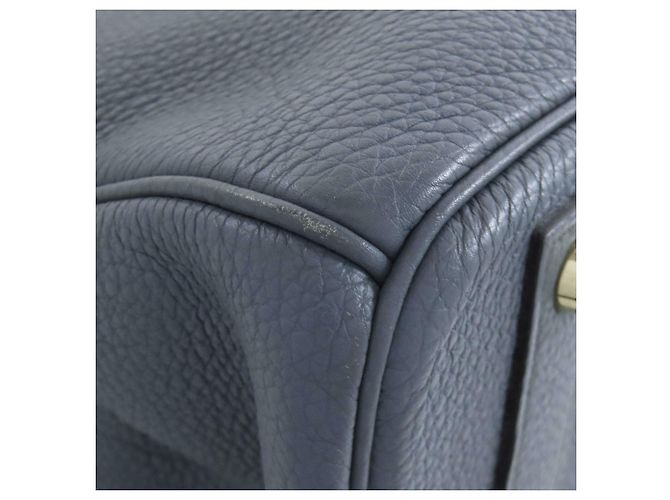 Borsa Hermès Birkin 40 in pelle Togo blu - vista 31