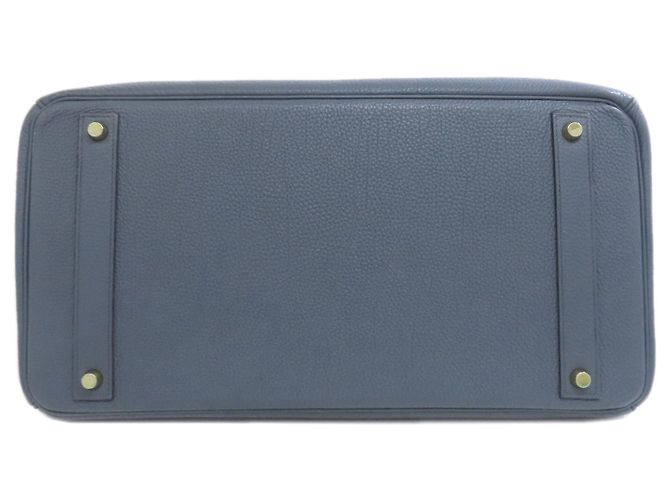 Borsa Hermès Birkin 40 in pelle Togo blu - vista 4