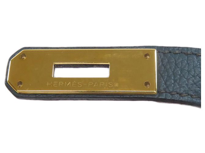 Borsa Hermès Birkin 40 in pelle Togo blu - vista 8