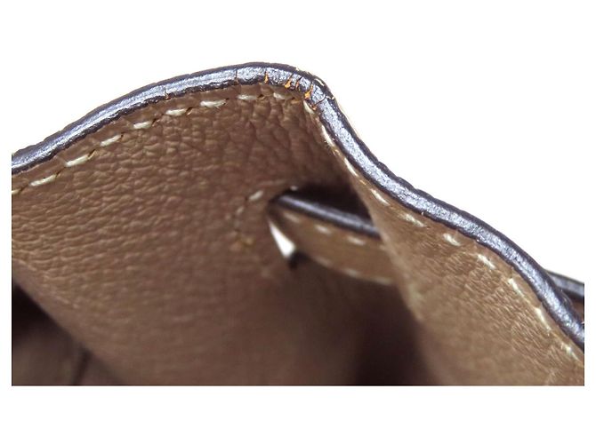 Borsa Hermès Birkin 30 in pelle Togo beige - vista 15