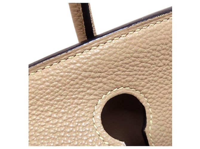 Borsa Hermès Birkin 30 in pelle Togo beige - vista 18
