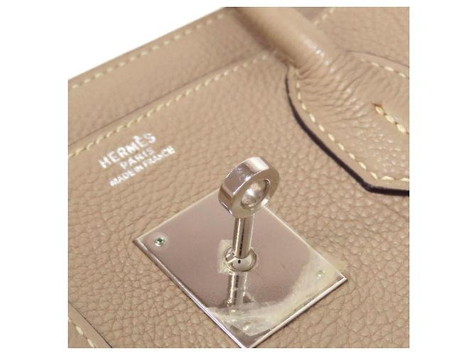 Borsa Hermès Birkin 30 in pelle Togo beige - vista 19