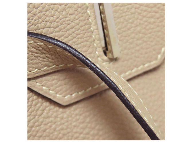Borsa Hermès Birkin 30 in pelle Togo beige - vista 24