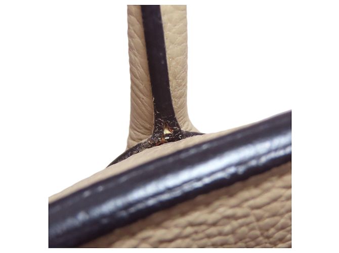 Borsa Hermès Birkin 30 in pelle Togo beige - vista 25