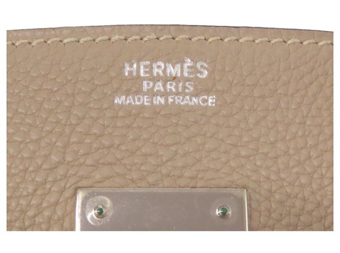 Borsa Hermès Birkin 30 in pelle Togo beige - vista 6