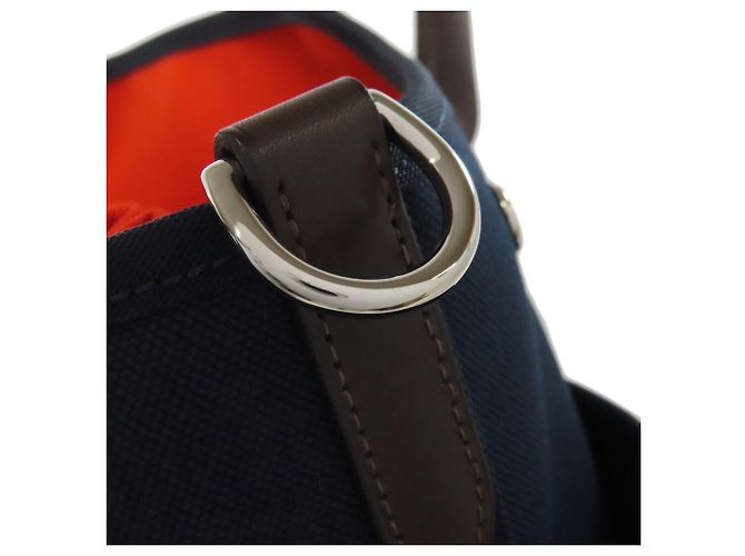 Borsa Tote Graime di Toelettatura di Hermès Blu navy - vista 12