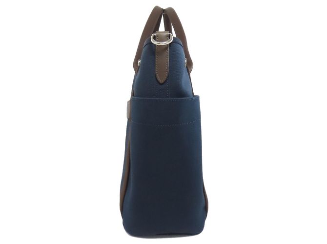 Borsa Tote Graime di Toelettatura di Hermès Blu navy - vista 3