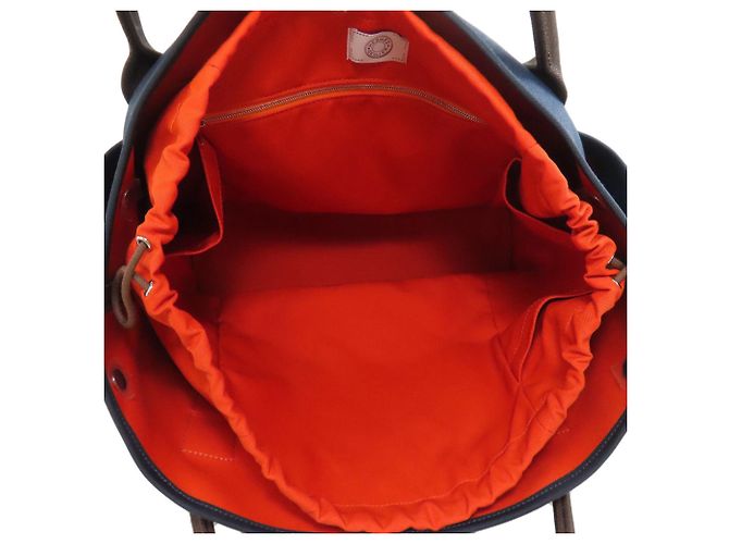 Borsa Tote Graime di Toelettatura di Hermès Blu navy - vista 5
