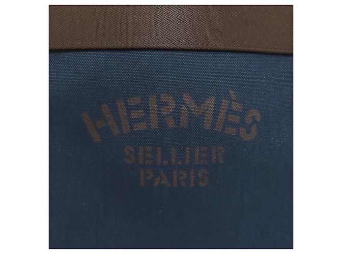 Borsa Tote Graime di Toelettatura di Hermès Blu navy - vista 9