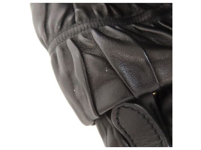 Prada schwarze Lammleder 2-Wege-Handtasche - Ansicht 11