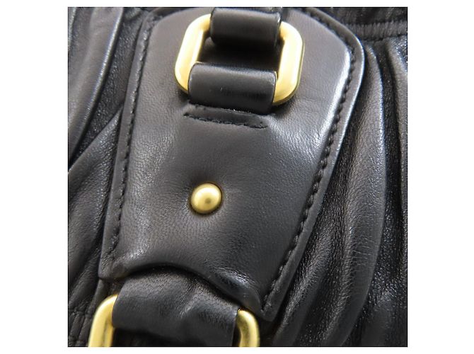 Prada schwarze Lammleder 2-Wege-Handtasche - Ansicht 15