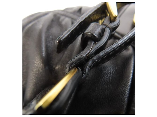 Prada schwarze Lammleder 2-Wege-Handtasche - Ansicht 17