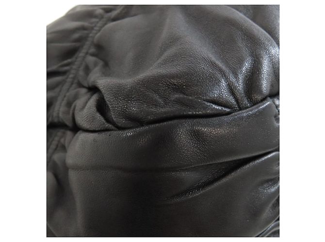 Prada schwarze Lammleder 2-Wege-Handtasche - Ansicht 22