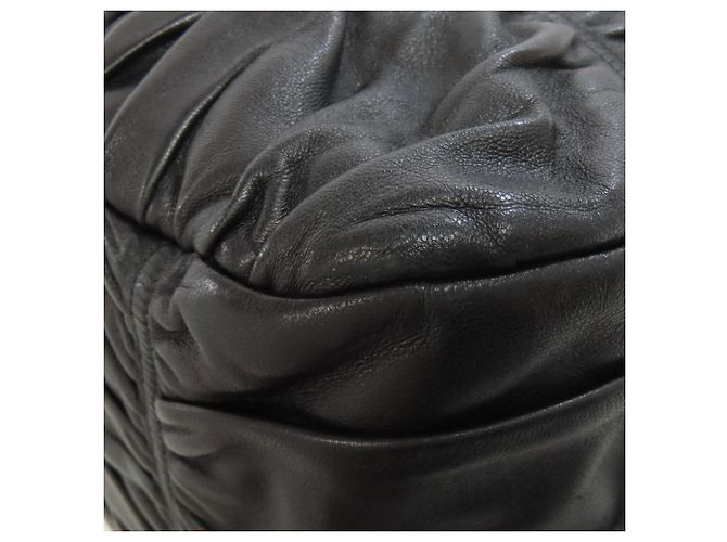 Prada schwarze Lammleder 2-Wege-Handtasche - Ansicht 23
