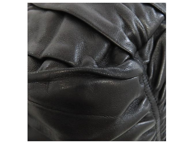 Prada schwarze Lammleder 2-Wege-Handtasche - Ansicht 24