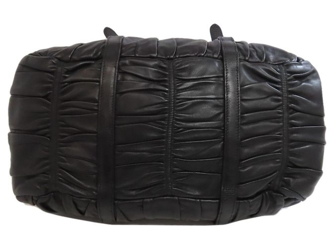 Prada schwarze Lammleder 2-Wege-Handtasche - Ansicht 4