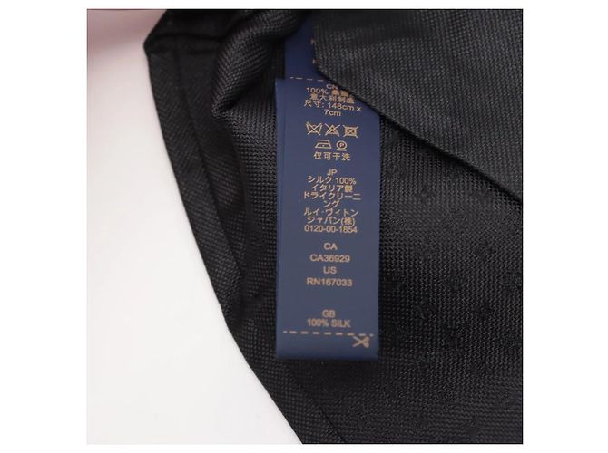 Louis Vuitton necktie Silk 148 cm Black - view 4
