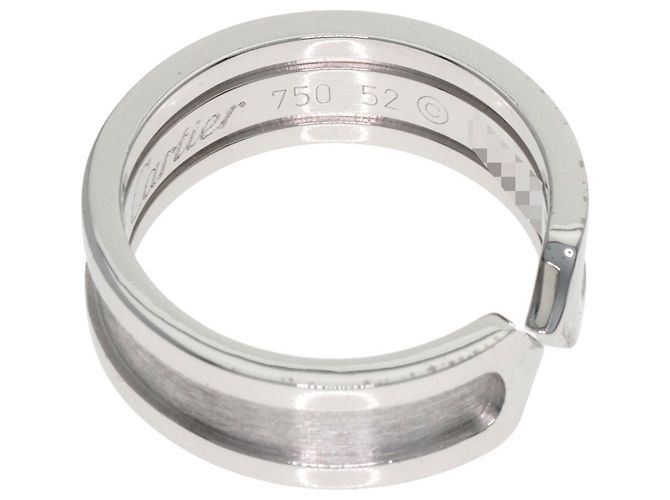 Anello Cartier C2 SM #52 in oro bianco 18K - vista 5