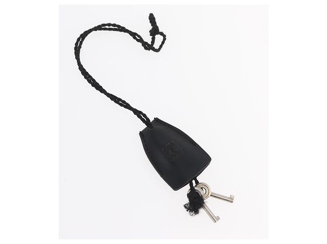 Borsa da lavoro LOEWE in pelle nera argento Auth BAZ025 Nero - vista 12