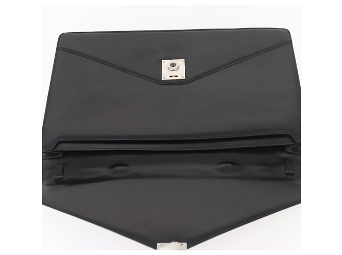 Borsa da lavoro LOEWE in pelle nera argento Auth BAZ025 Nero - vista 18