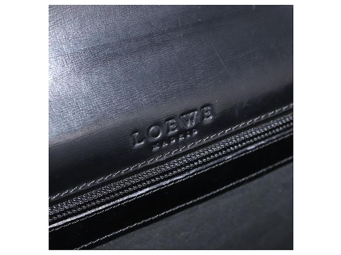 Borsa da lavoro LOEWE in pelle nera argento Auth BAZ025 Nero - vista 19